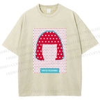 Unisex Yayoi Kusama Polka Dot Portrait Printed Washed Tee