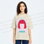 Unisex Yayoi Kusama Polka Dot Portrait Printed Washed Tee