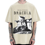 Unisex Cat Dracula Vampire Kitten Vintage Washed T-shirt
