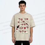 Unisex Cats Printed Washed Tee