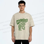 Unisex Cartoon Gamera Kaiju Printed Washed Tee