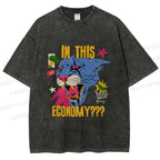 Unisex Blue Panther In This Economy? Printed Washed Tee