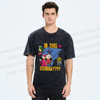 Unisex Blue Panther In This Economy? Printed Washed Tee