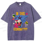 Unisex Blue Panther In This Economy? Printed Washed Tee