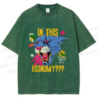 Unisex Blue Panther In This Economy? Printed Washed Tee