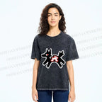 Unisex Rabbit inside Wolf Printed Washed Tee