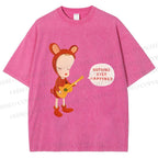 Unisex Yoshitomo Nara Nothing Ever Happened Printed Washed Tee