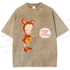 Unisex Yoshitomo Nara Nothing Ever Happened Printed Washed Tee