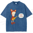 Unisex Yoshitomo Nara Nothing Ever Happened Printed Washed Tee
