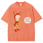 Unisex Yoshitomo Nara Nothing Ever Happened Printed Washed Tee