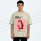 Unisex Yayoi Kusama Polka Dot Bird Printed Washed Tee
