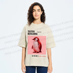 Unisex Yayoi Kusama Polka Dot Bird Printed Washed Tee