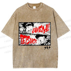Unisex Akira Anime Printed Washed Tee
