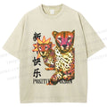 Unisex Panther in Positive Poison Printed Washed Tee