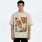 Unisex Panther in Positive Poison Printed Washed Tee