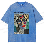 Unisex Yayoi Kusama Fragmented Self Printed Washed Tee
