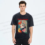 Unisex Yayoi Kusama Dreaming Birds Printed Washed Tee