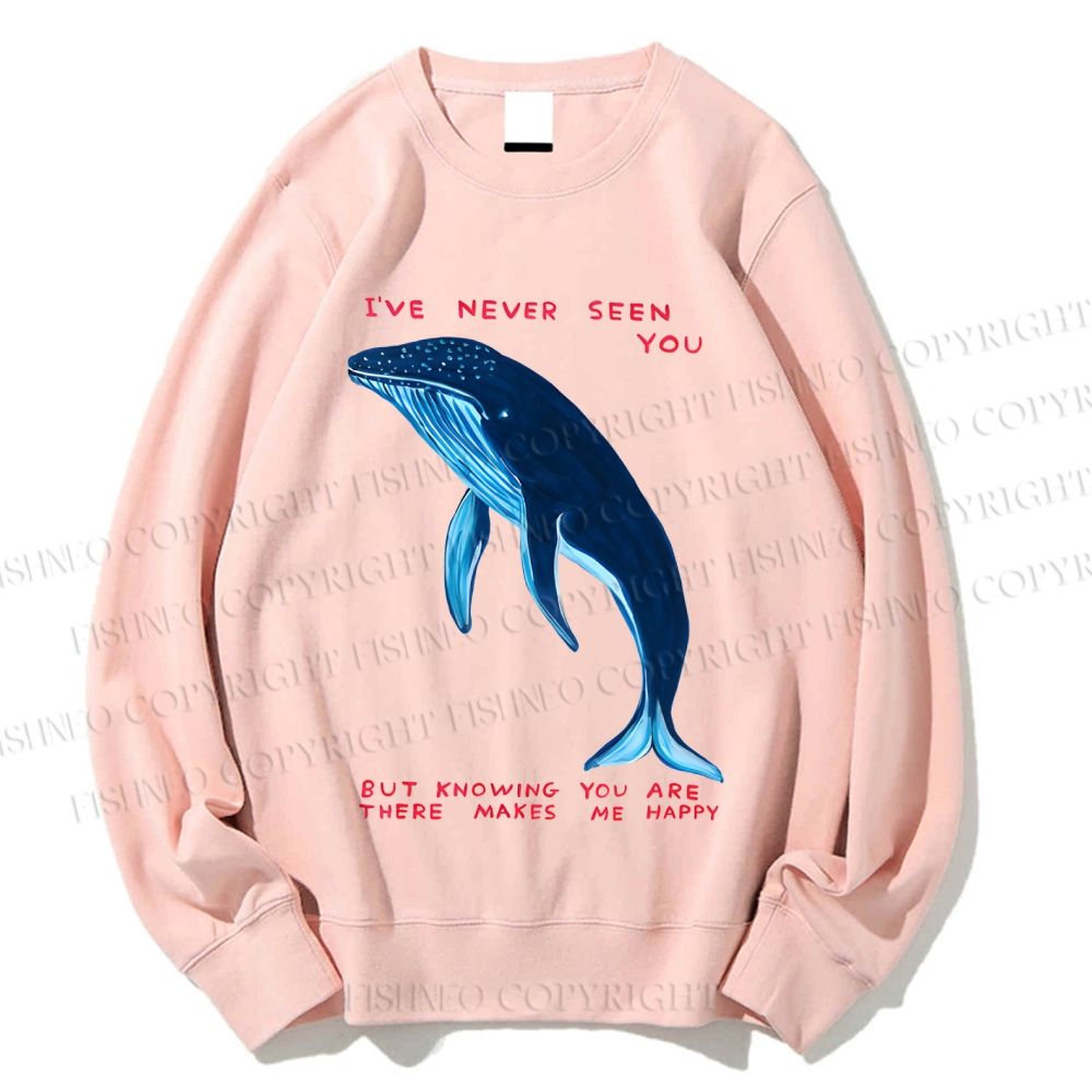 Unisex I've Never Seen You Whale Printed Sweatshirt