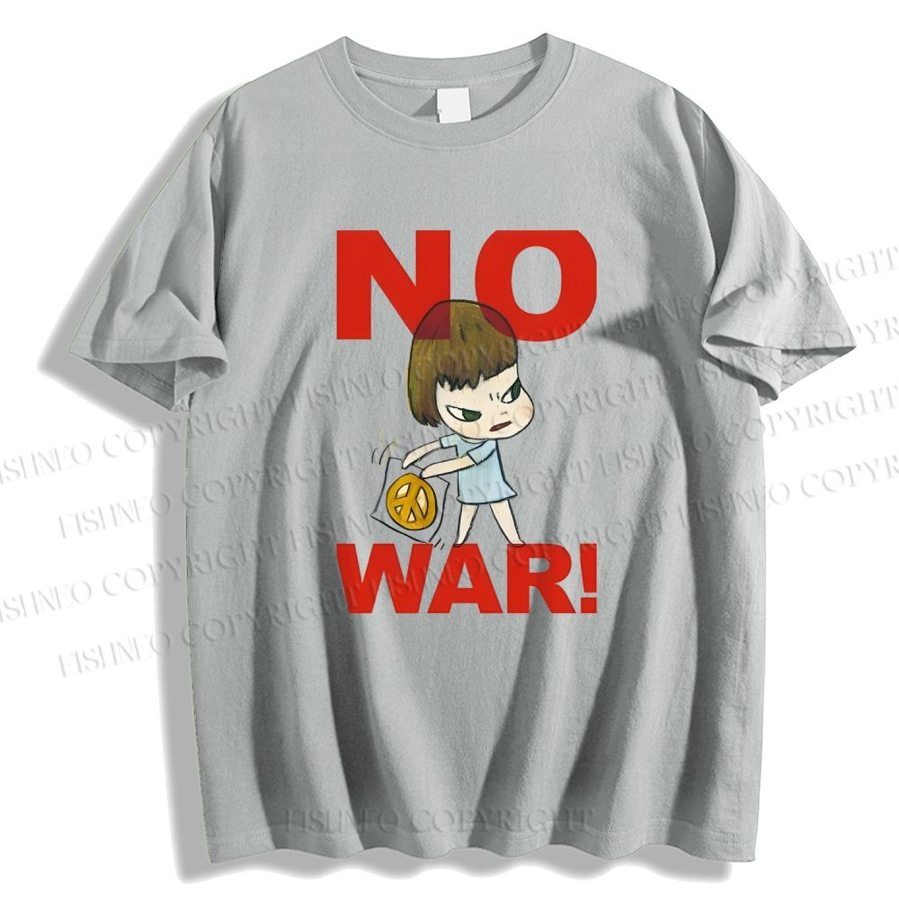 Unisex Classic Cotton Yoshitomo Nara No War Printed T-shirt