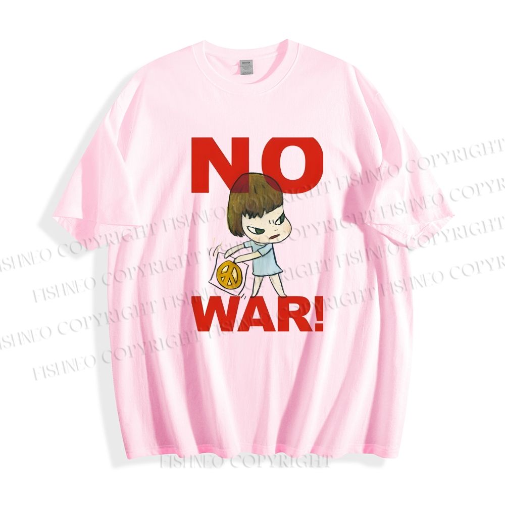 Unisex Classic Cotton Yoshitomo Nara No War Printed T-shirt