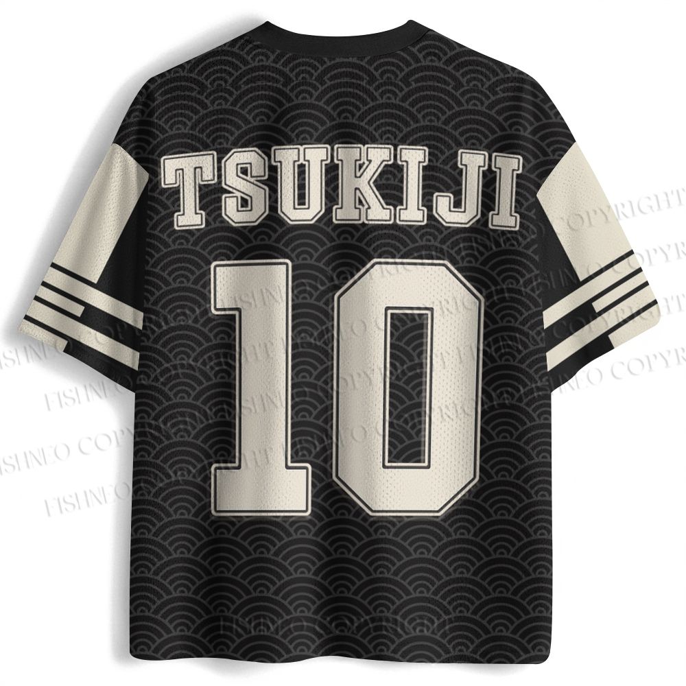 Japan Tsukiji Fish Market Printed Jersey Shirts