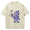 Unisex Funny Horse Printed Washed Tee