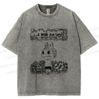 Unisex Labubu Wish You Love Printed Washed Tee