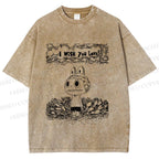 Unisex Labubu Wish You Love Printed Washed Tee