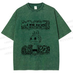 Unisex Labubu Wish You Love Printed Washed Tee