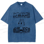Unisex Labubu Wish You Love Printed Washed Tee