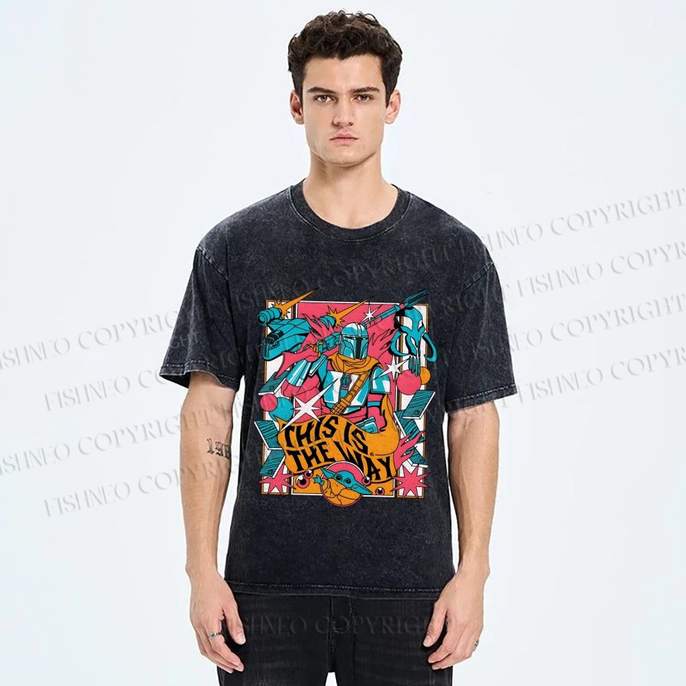 Unisex Star Wars This is the Way Printed Washed Tee