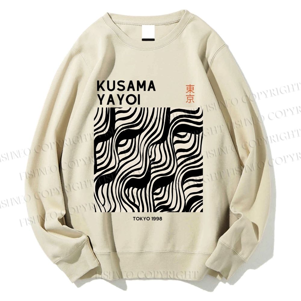 Unisex Yayoi Kusama Geometry Printed Sweatshirt