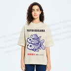 Unisex Yayoi Kusama Fish Printed Washed Tee