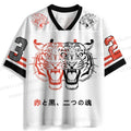 Classic Patchwork Tiger Printed Jersey Shirts