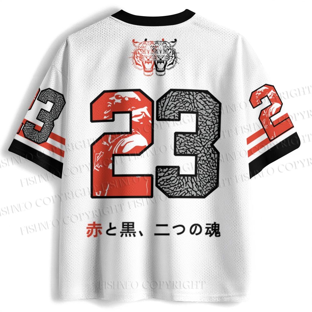 Classic Patchwork Tiger Printed Jersey Shirts