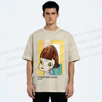 Unisex Yoshitomo Nara Untitled Printed Washed Tee