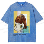 Unisex Yoshitomo Nara Untitled Printed Washed Tee