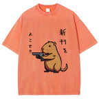 Possum With A Gun Washed T-Shirt