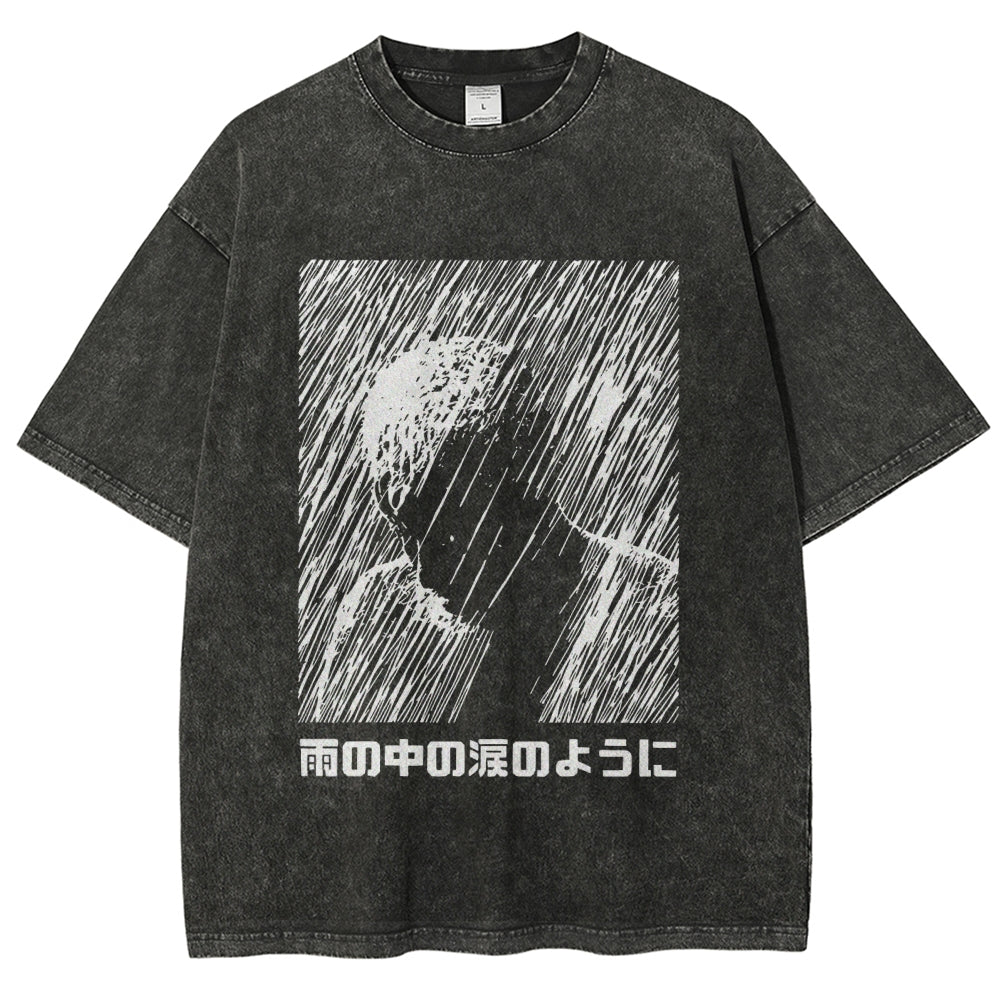 People In The Rain Washed T-Shirt