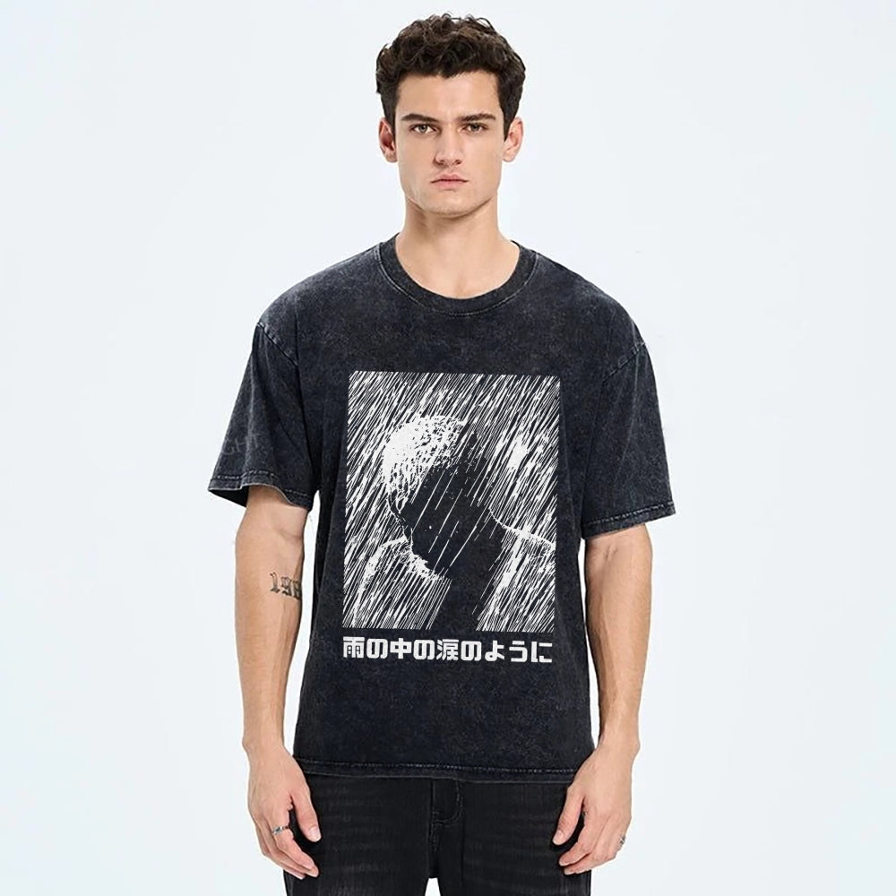 People In The Rain Washed T-Shirt