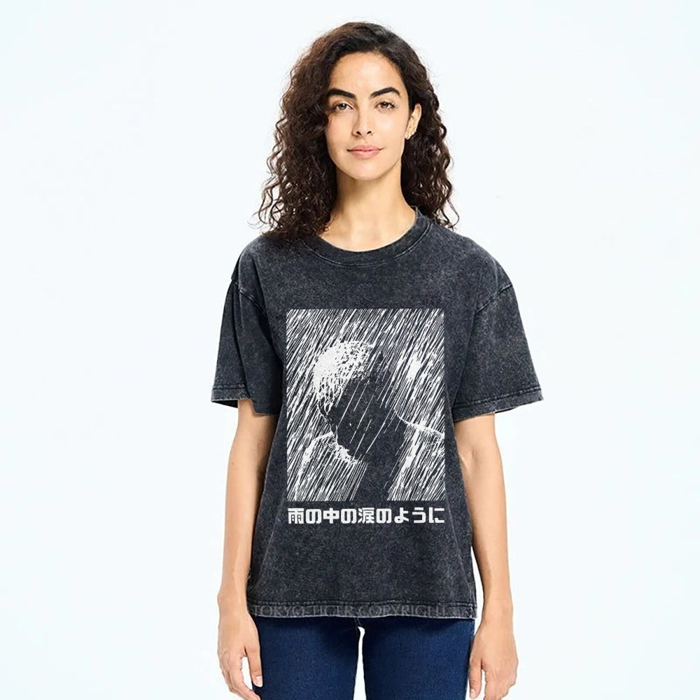 People In The Rain Washed T-Shirt