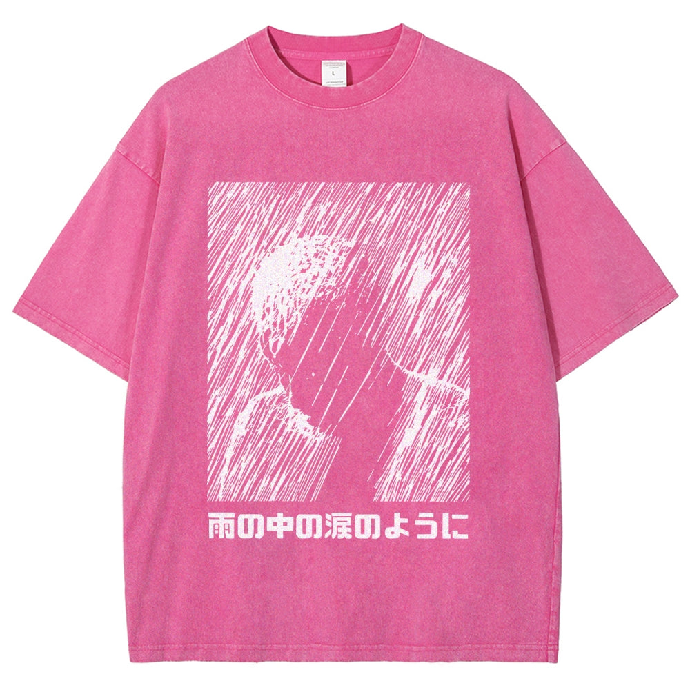 People In The Rain Washed T-Shirt