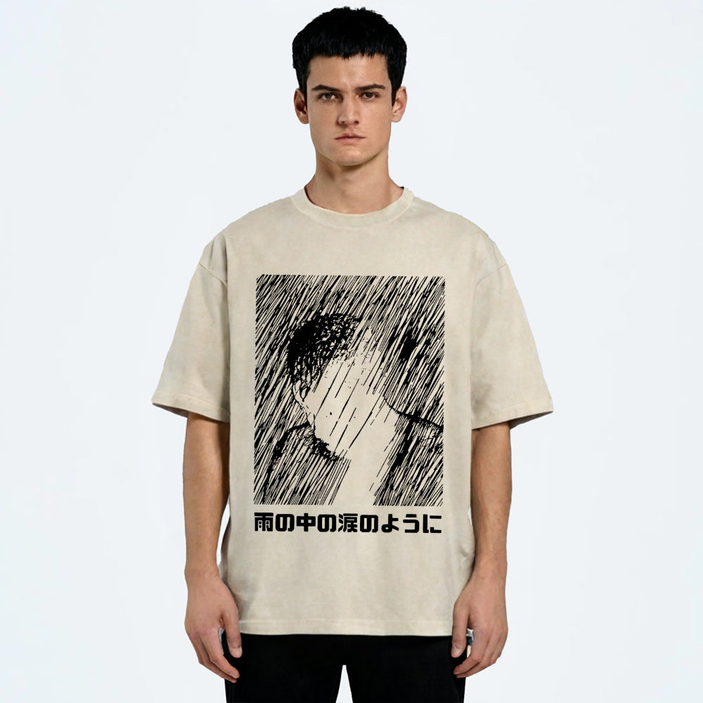 People In The Rain Washed T-Shirt