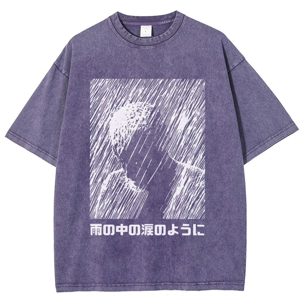 People In The Rain Washed T-Shirt