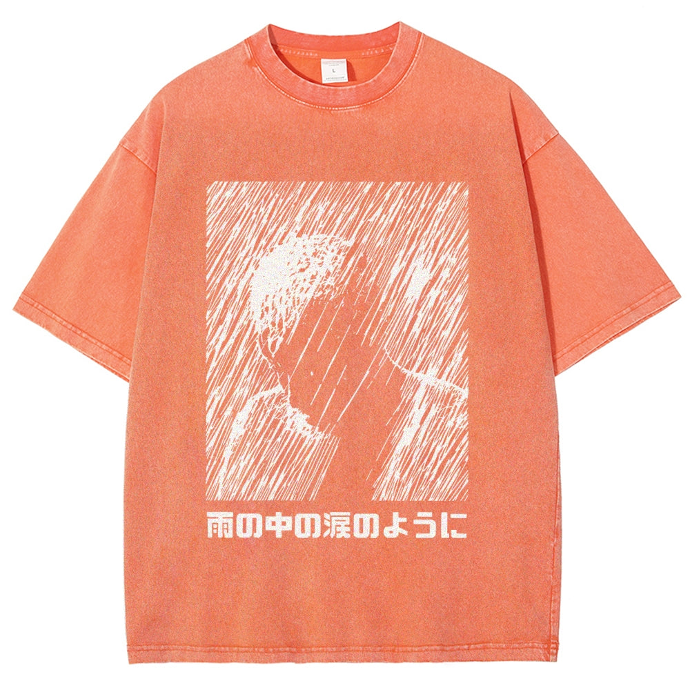 People In The Rain Washed T-Shirt
