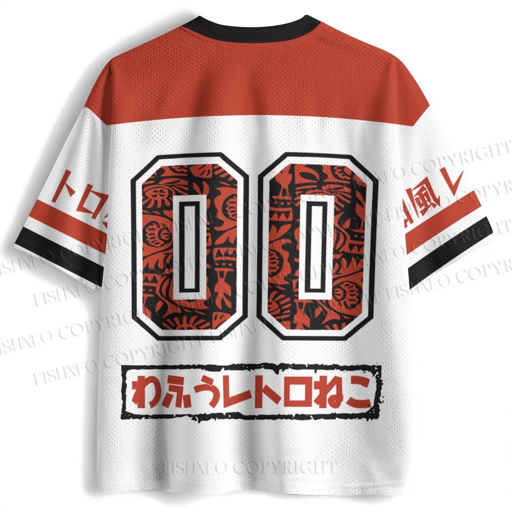 Vintage Black Cat Totem Jersey Shirts