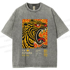 Unisex Yayoi Kusama Tiger Printed Washed Tee