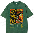 Unisex Yayoi Kusama Tiger Printed Washed Tee