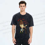 Unisex Yoshitomo Nara Singing Girl Printed Washed Tee