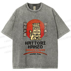 Unisex Hattori Hanzo Printed Washed Tee